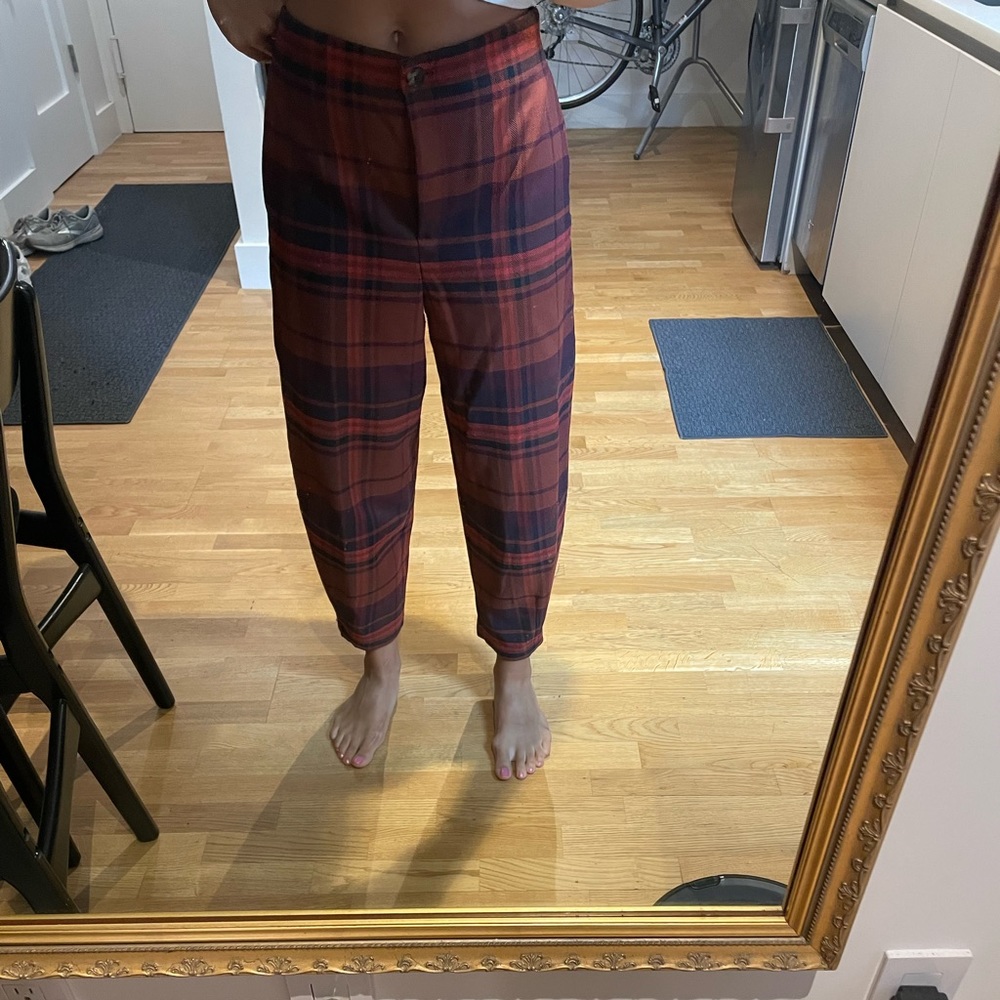 Aritzia Wilfred M plaid pants size 8